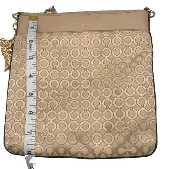COACH Signature Canvas Crossbody with Chain Crossbody Strap - Picture 5 of 6